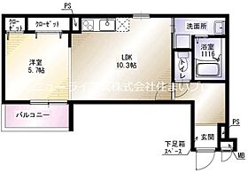 大阪府寝屋川市上神田1丁目（賃貸アパート1LDK・2階・40.77㎡） その2