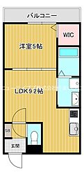 京阪本線 寝屋川市駅 徒歩10分の賃貸アパート 2階1LDKの間取り