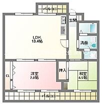 大阪府門真市古川町（賃貸マンション2LDK・1階・58.32㎡） その2