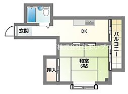 間取図画像 1DK