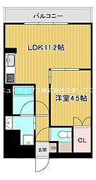 京阪本線 寝屋川市駅 徒歩3分の賃貸マンション 2階1LDKの間取り
