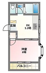 ハイツスズカ 1DKの間取図画像