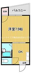メゾンシーパレス 1DKの間取図画像