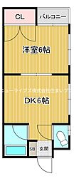 門真エスチュアリー・ハウス 1DKの間取図画像