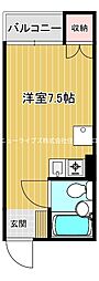 三愛ハイツ・萱島 ワンルームの間取図画像