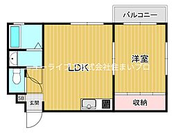 Premiere千山 1LDKの間取図画像