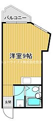トヨシモンズ ワンルームの間取図画像
