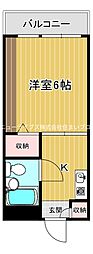 シティハイツ大和田 1Kの間取図画像
