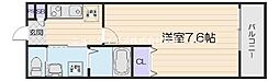 門真市石原町アパート 1Kの間取図画像