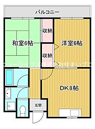 エクセル池田 2LDKの間取図画像