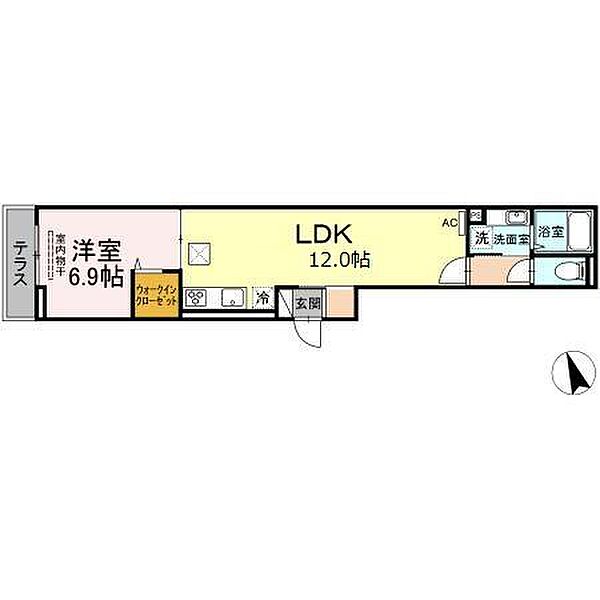 東京都板橋区西台3丁目(賃貸アパート1LDK・1階・45.42㎡)の写真 その2