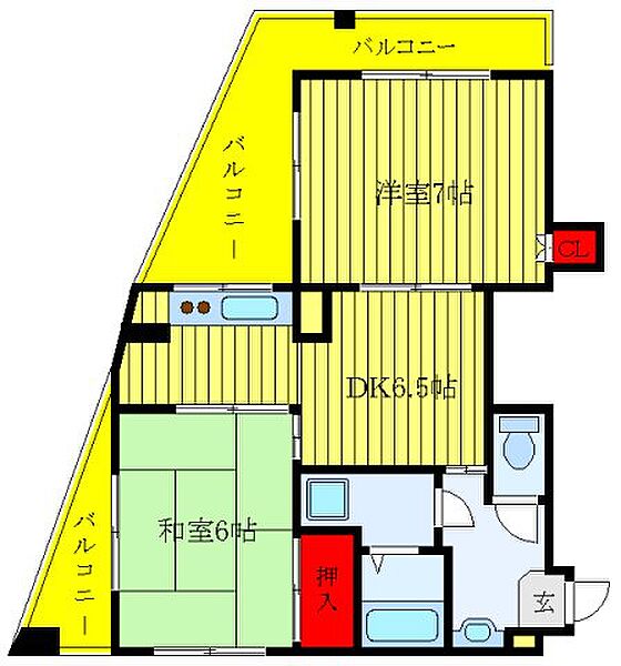 東京都北区志茂2丁目(賃貸マンション2DK・3階・44.43㎡)の写真 その2