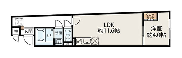 東京都板橋区徳丸2丁目(賃貸マンション1LDK・3階・39.46㎡)の写真 その2