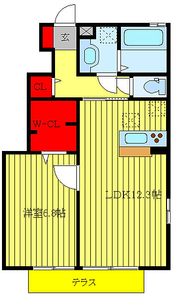 埼玉県川口市芝樋ノ爪2丁目(賃貸アパート1LDK・1階・48.61㎡)の写真 その2