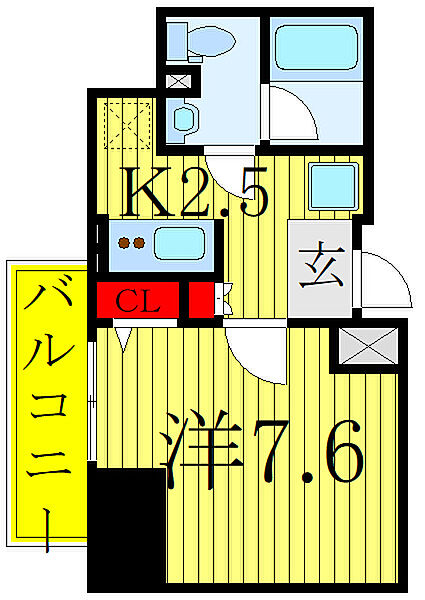 東京都北区神谷3丁目(賃貸マンション1K・12階・26.38㎡)の写真 その2