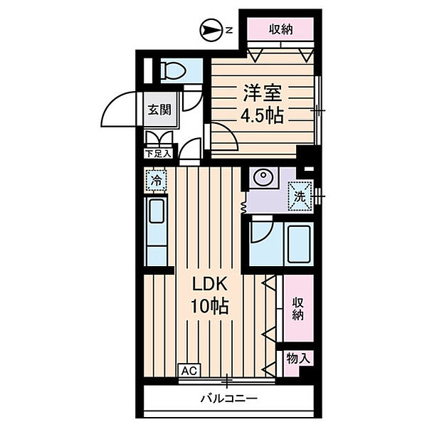 東京都板橋区成増2丁目(賃貸マンション1LDK・4階・39.70㎡)の写真 その2