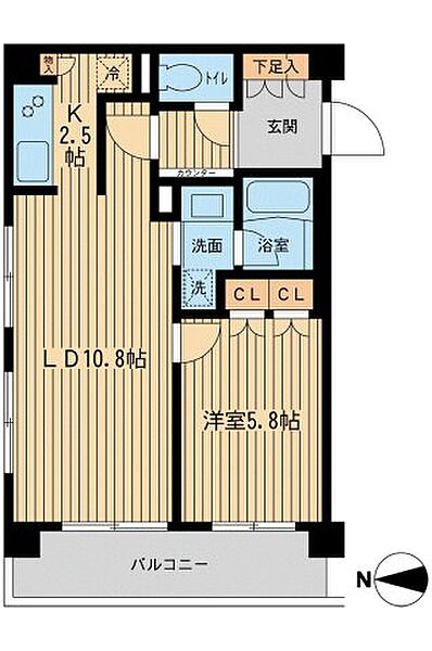 KDX川口幸町レジデンス ｜埼玉県川口市幸町2丁目(賃貸マンション1LDK・2階・44.11㎡)の写真 その2