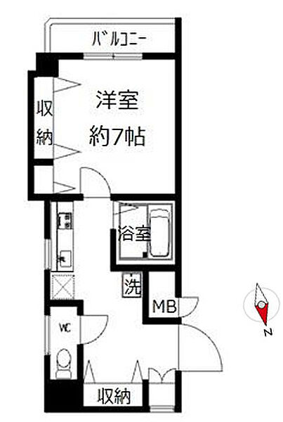 東京都新宿区高田馬場1丁目(賃貸マンション1K・4階・27.26㎡)の写真 その2