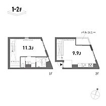 Ｒｕｅｌｌｅ 201 ｜ 東京都板橋区蓮沼町（賃貸マンション1LDK・1階・55.37㎡） その2