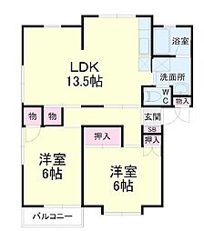 間取図画像 2LDK