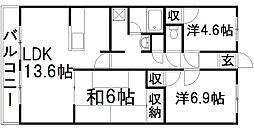 リ・ヴェール・セントラル・ハイツ 3LDKの間取図画像