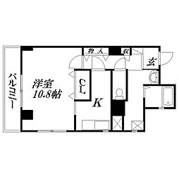 ゆず板屋 1Kの間取図画像