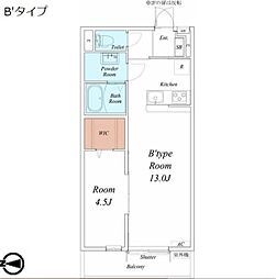 リブリ・aibec 1LDKの間取図画像