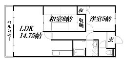 ラトゥール 2LDKの間取図画像