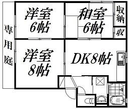 クレールTOMO 3DKの間取図画像