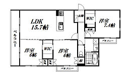 GRANDEUR 3LDKの間取図画像