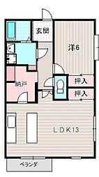 エヴァ・グリーン 1SLDKの間取図画像