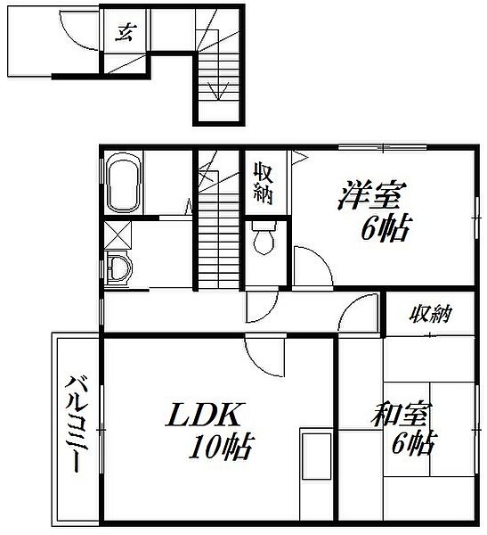 静岡県浜松市中央区半田山5丁目(賃貸アパート2LDK・2階・58.29㎡)の写真 その2