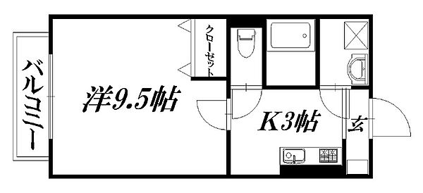 静岡県浜松市中央区神田町(賃貸アパート1K・2階・28.47㎡)の写真 その2