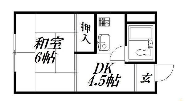 静岡県浜松市中央区上島3丁目(賃貸アパート1DK・2階・21.45㎡)の写真 その2