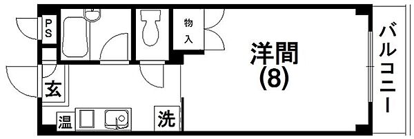静岡県浜松市中央区佐藤2丁目(賃貸マンション1K・3階・24.24㎡)の写真 その2