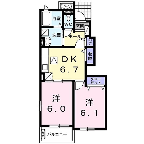 静岡県浜松市中央区寺脇町(賃貸アパート2DK・1階・45.65㎡)の写真 その2