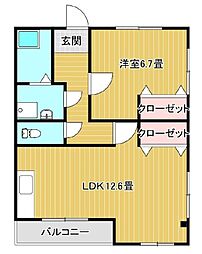 間取図画像 1LDK