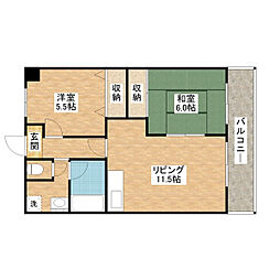 コーポ・モーリ 2LDKの間取図画像