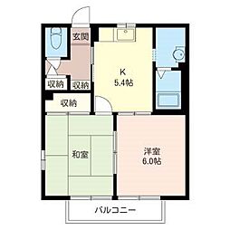 コート元山　101号室 101 1階2Kの間取り