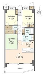 サンデュエル川越マークスクエア 3LDKの間取図画像