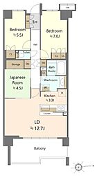 ザ・ハウス港北綱島 3LDKの間取図画像