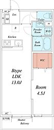 リブリ・alba参番館 1LDKの間取図画像