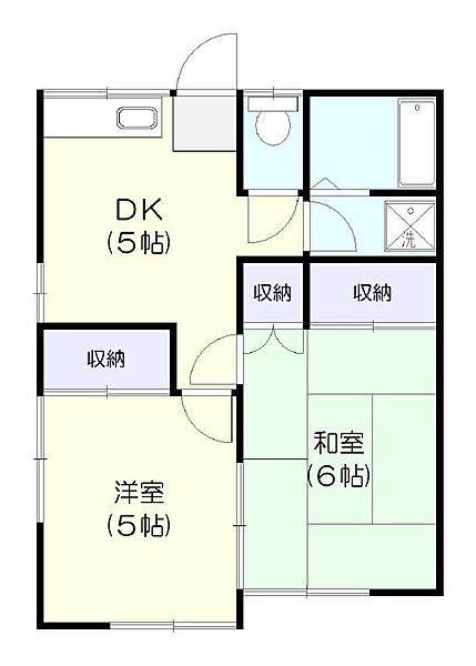 グリーンハイツII 203｜千葉県いすみ市大原(賃貸アパート2DK・2階・38.87㎡)の写真 その2