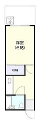 コスモビル 1Kの間取図画像