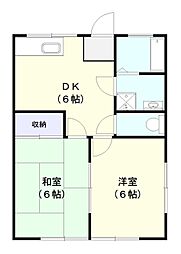 ジョイヒルズ 2DKの間取図画像