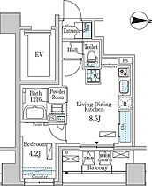 東京都新宿区東榎町（賃貸マンション1LDK・4階・31.18㎡） その2