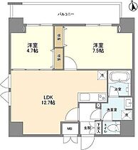 東京都台東区元浅草２丁目（賃貸マンション2LDK・4階・53.58㎡） その2