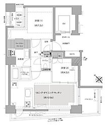 都営三田線 千石駅 徒歩7分の賃貸マンション 2階2LDKの間取り