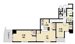 都営三田線 白山駅 徒歩5分の賃貸マンション 5階2LDKの間取り