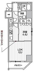 都営浅草線 浅草駅 徒歩2分の賃貸マンション 2階1LDKの間取り